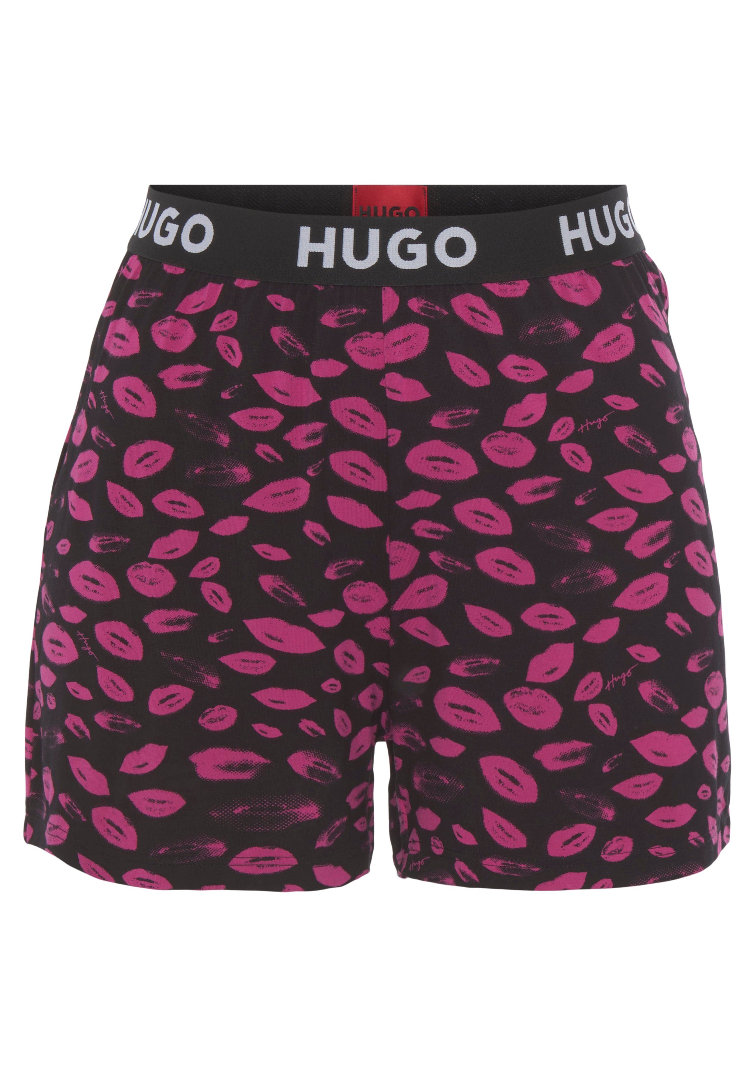 PRINTED Shorts elastischem UNITE_SHORTS Logo-Bund mit HUGO