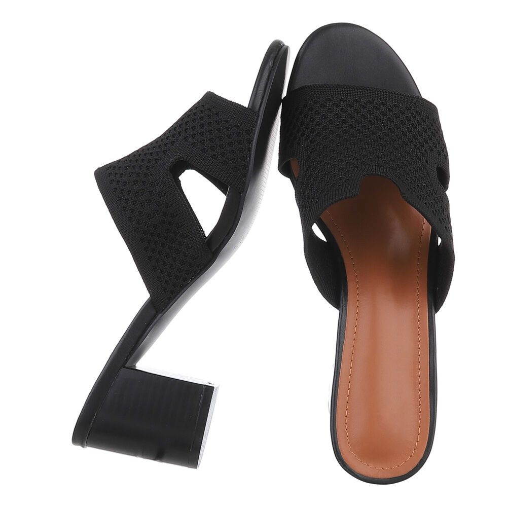 Ital-Design Elegante schwarze Plateau-Sandalen für Damen mit Blockabsatz Pa günstig online kaufen
