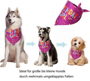 GelldG Hundekleid Geburtstag Hundehalstuch Hunde Bandana Weich Haustier Kopftuch
