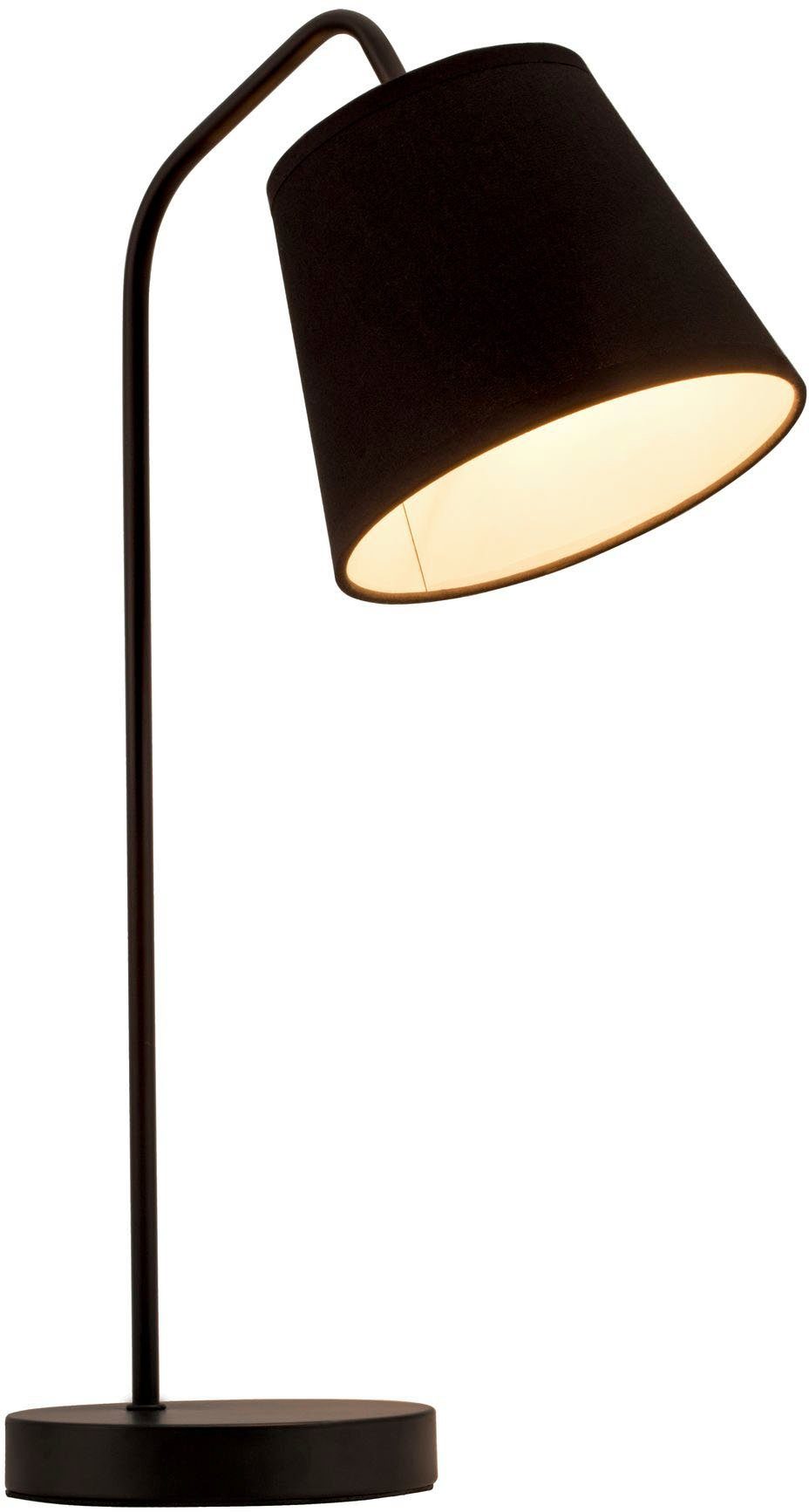 Schreibtischlampe Schwarz ohne Stoffschirm E14, Elegance, True Leuchtmittel, Pauleen