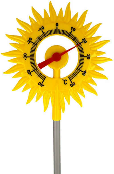 Lantelme Gartenthermometer Gartenthermometer große Sonne Balkonthermometer, großer Temperaturbereich