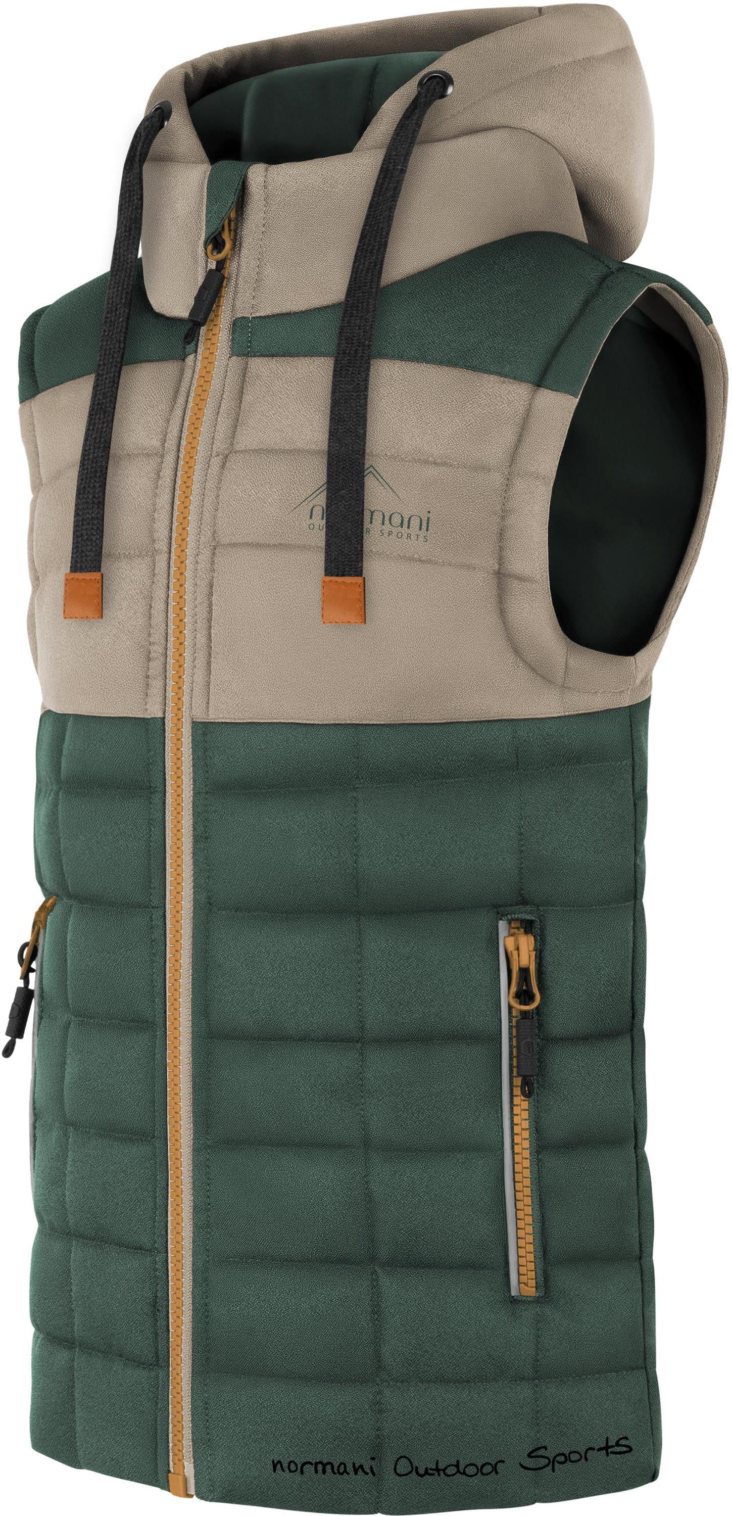 normani Steppweste Kinder Weste Larvik (1-tlg) Wattierte Winterweste Steppweste mit Kapuze Outdoor Weste
