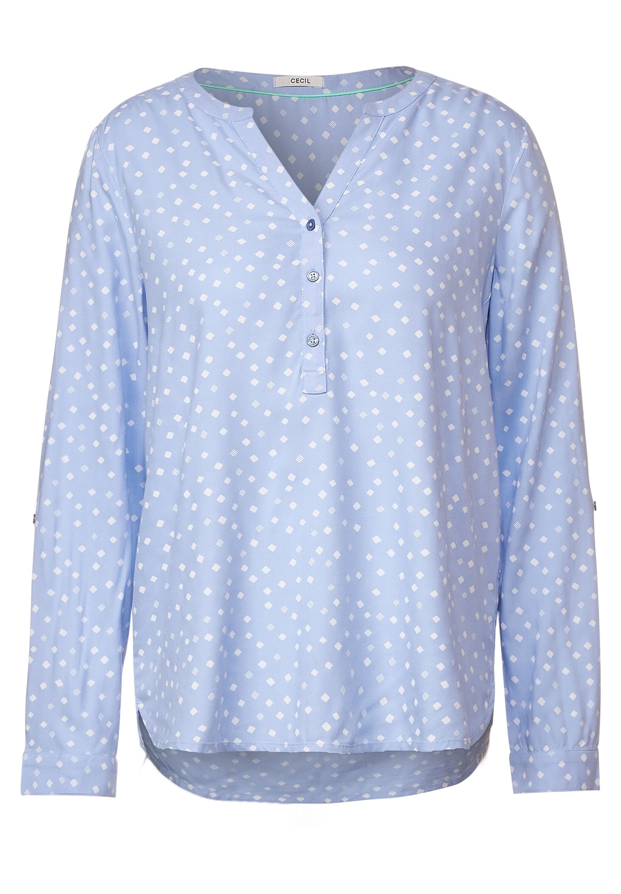 Cecil Langarmbluse aus softer blouse Viskose soft blue