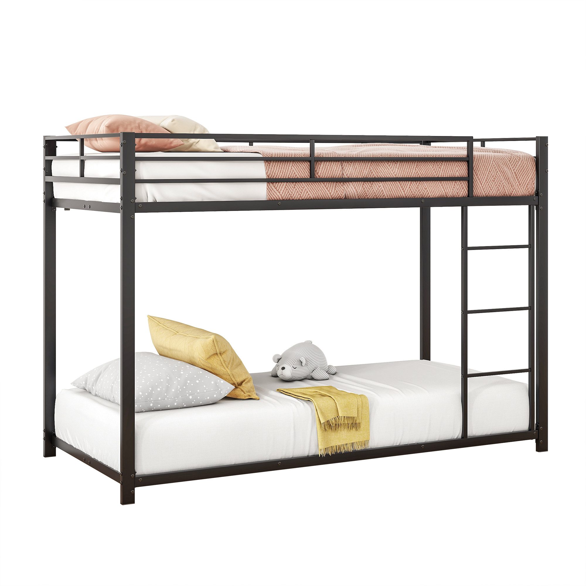 OKWISH Etagenbett Kinderbetten Eisenbetten Funktionsbett Bett (90*200 cm, Eisenetagenbetten in klassischer Form), ohne Matratze