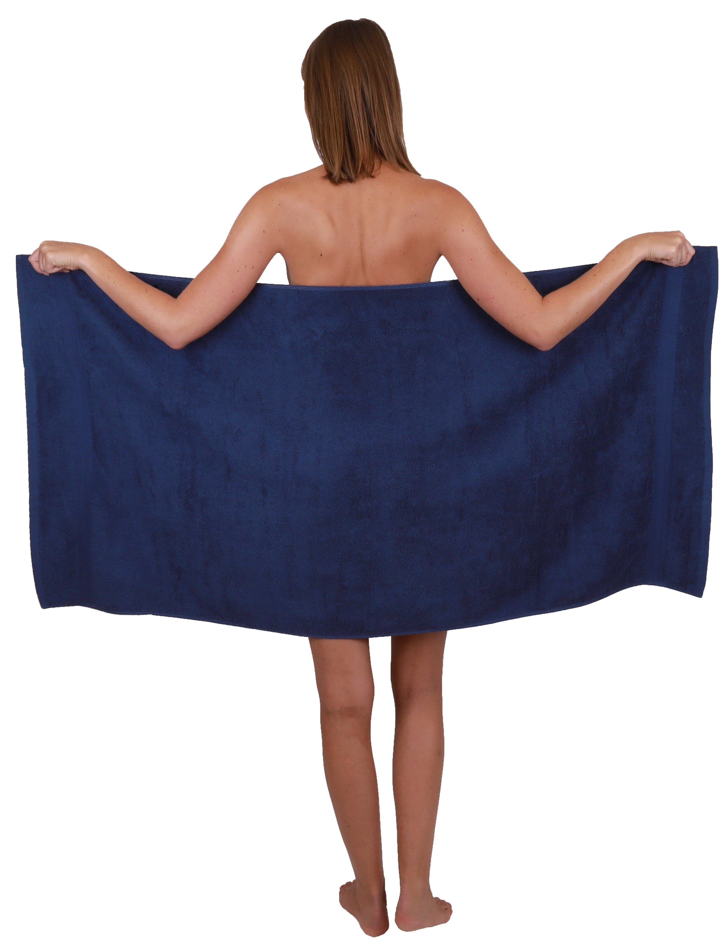 Handtuch-Set Farbe 10-TLG. 100% Classic Set Handtuch und Betz smaragdgrün Baumwolle dunkelblau,