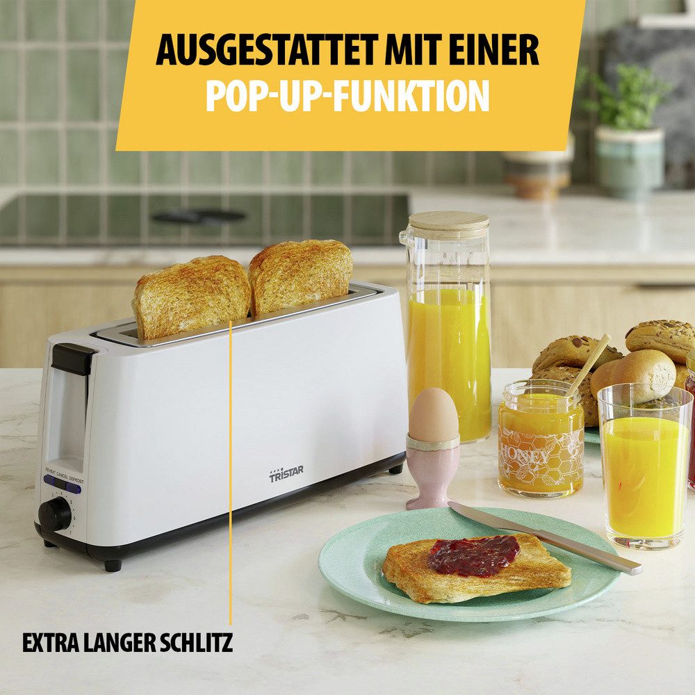 Tristar Toaster Tristar BR-1056 Toaster Weiß, 900.00 W