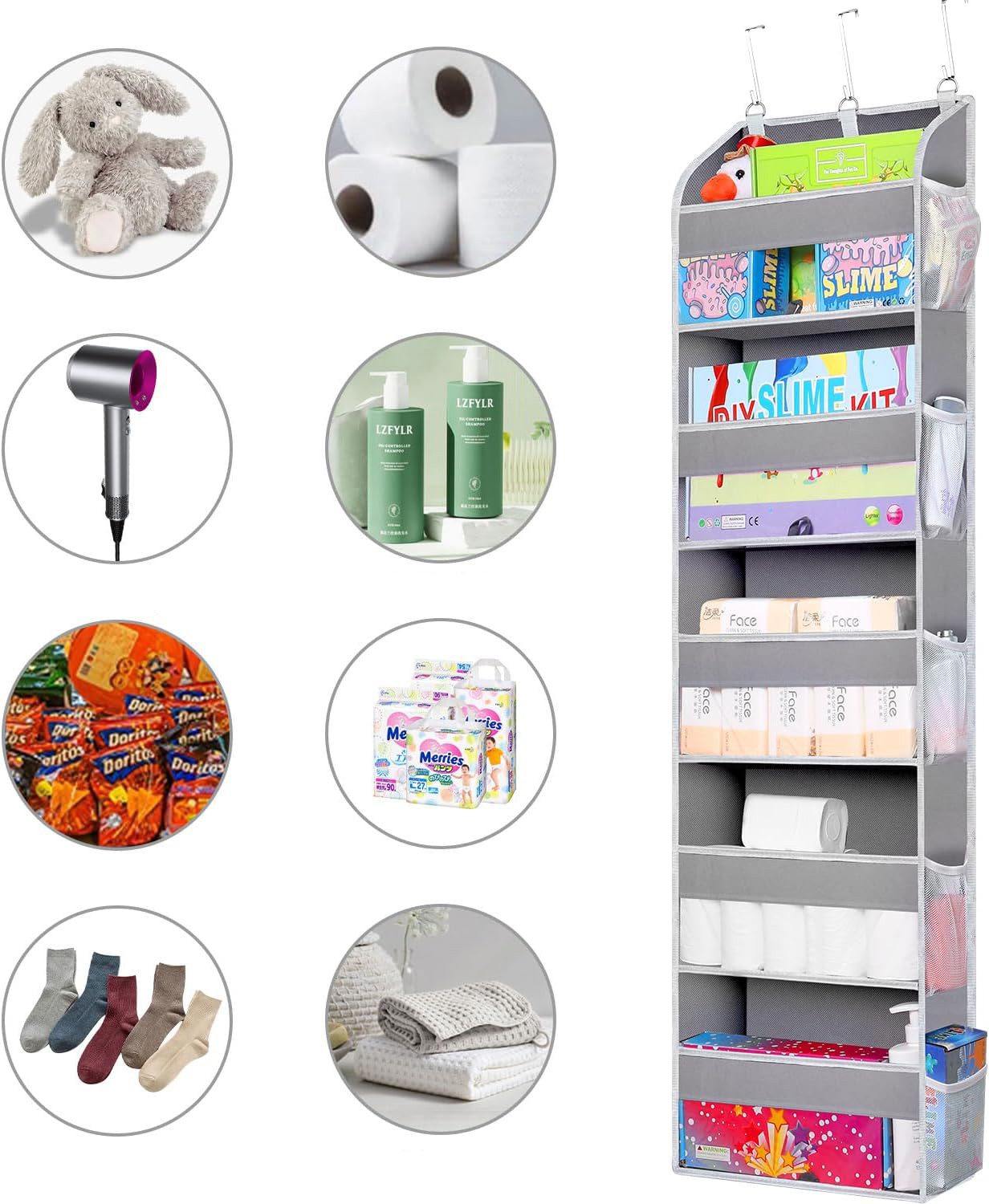 Coonoor Hängeregal Hängeorganizer Tür mit 5 Fächern, Verdicktem Vliesstoff günstig online kaufen