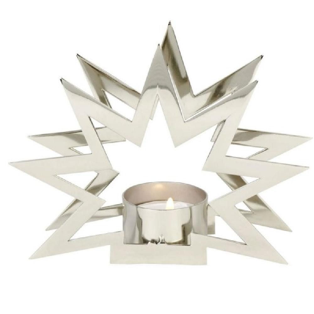 Lambert Windlicht Teelichthalter Stern Felis Silber (11,5cm)