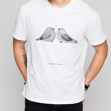 Mr. & Mrs. Panda T-Shirt Turteltauben Liebe - Weiß - Geschenk, Partner, Heiratsantrag, Paar, L (1-tlg)