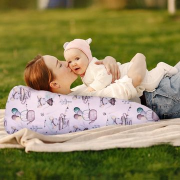 Amilian Stillkissen (Made in EU) Seitenschläferkissen mit Füllung für klein Baby, Lagerungskissen, Seitenschläferkissen, Schwangerschaftskissen inkl. Bezug:, 170cm Pregnancy Pillow