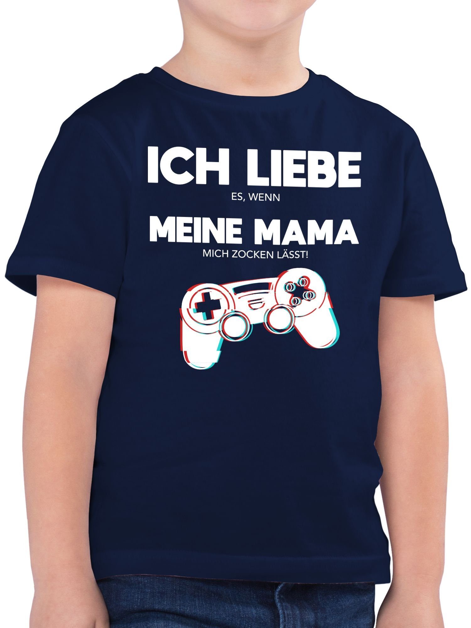 Shirtracer TShirt »Ich liebe es, wenn meine Mama mich zocken lässt Controller Glitch