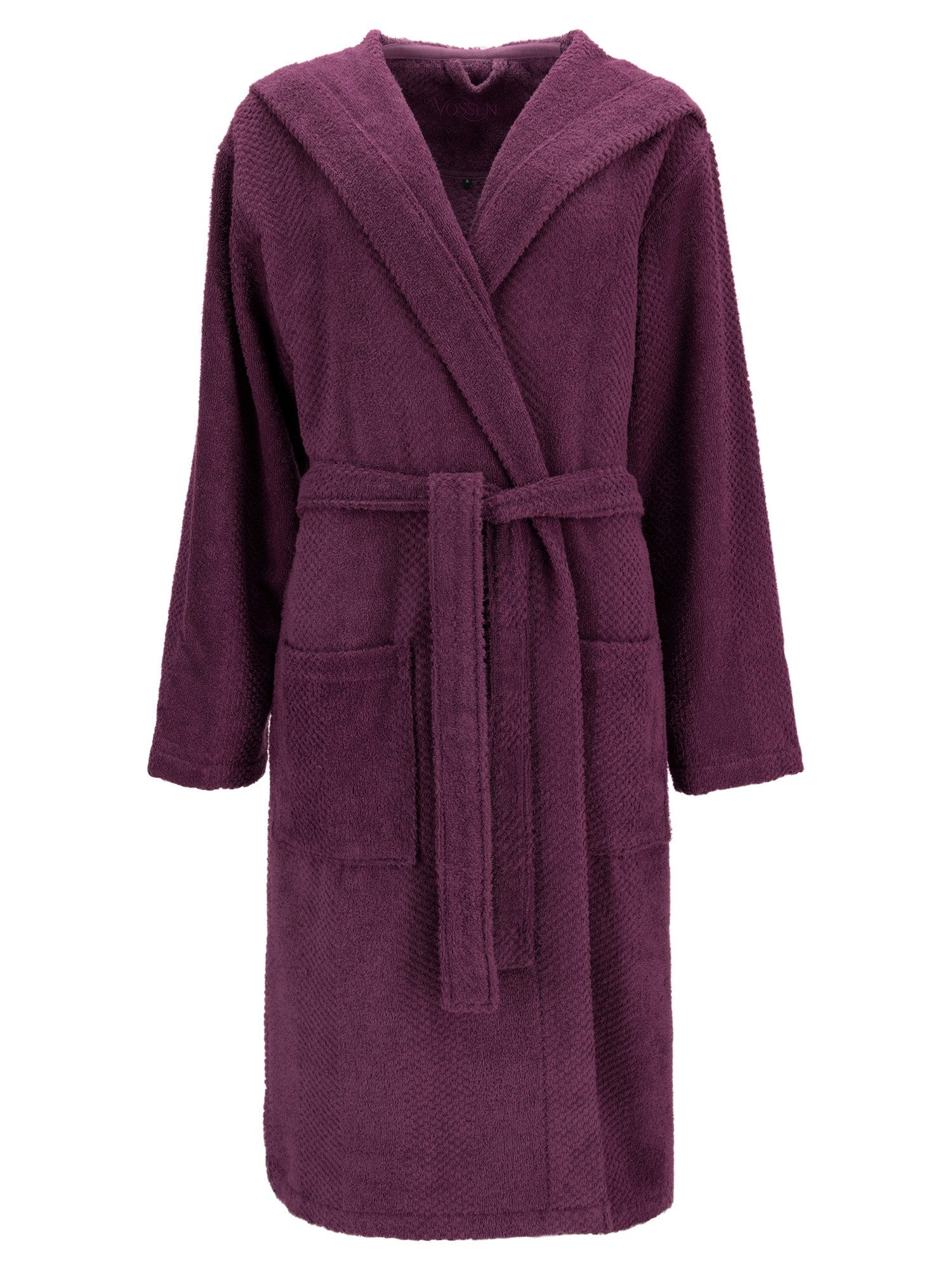 Vossen Unisex-Bademantel Unisex Bademantel mit Kapuze Samu, 100% Baumwolle günstig online kaufen