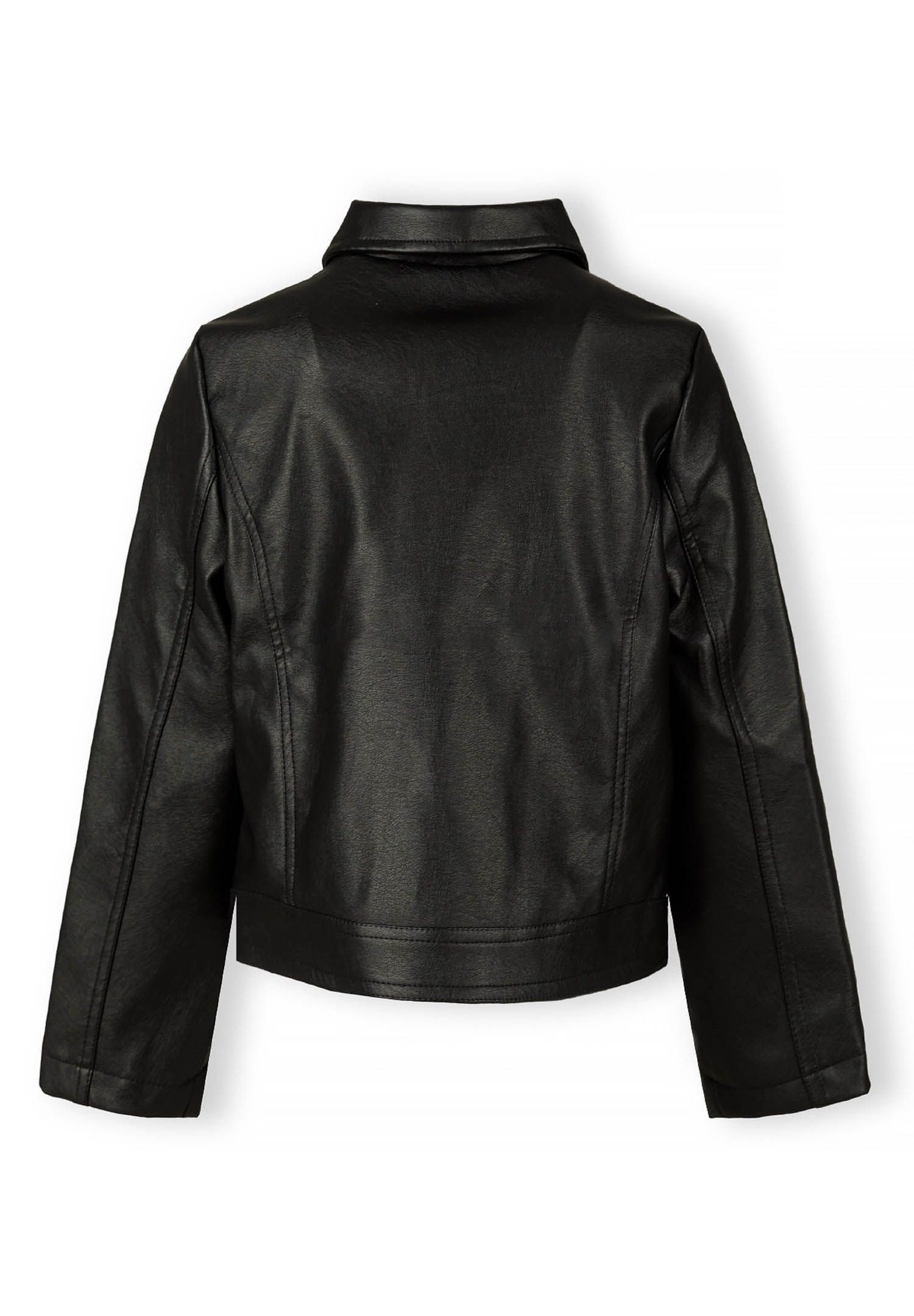 MINOTI Lederimitatjacke Biker-Jacke aus Kunstleder mit schrägem Reißverschluss (2y-14y)