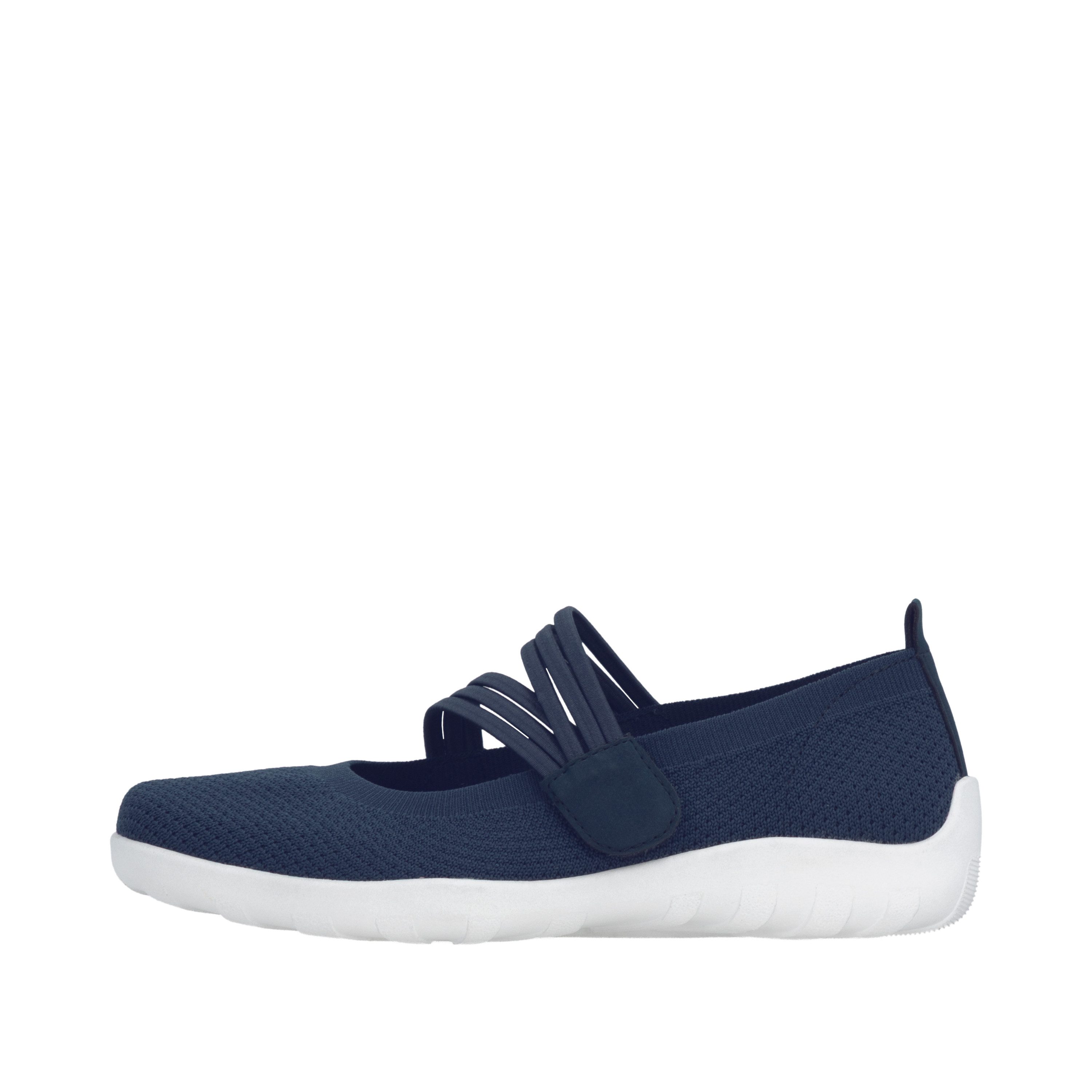 Remonte Riemchenballerina Slipper, Schlupfschuh, Sommerschuh, Klettschuh mit Softfußbett