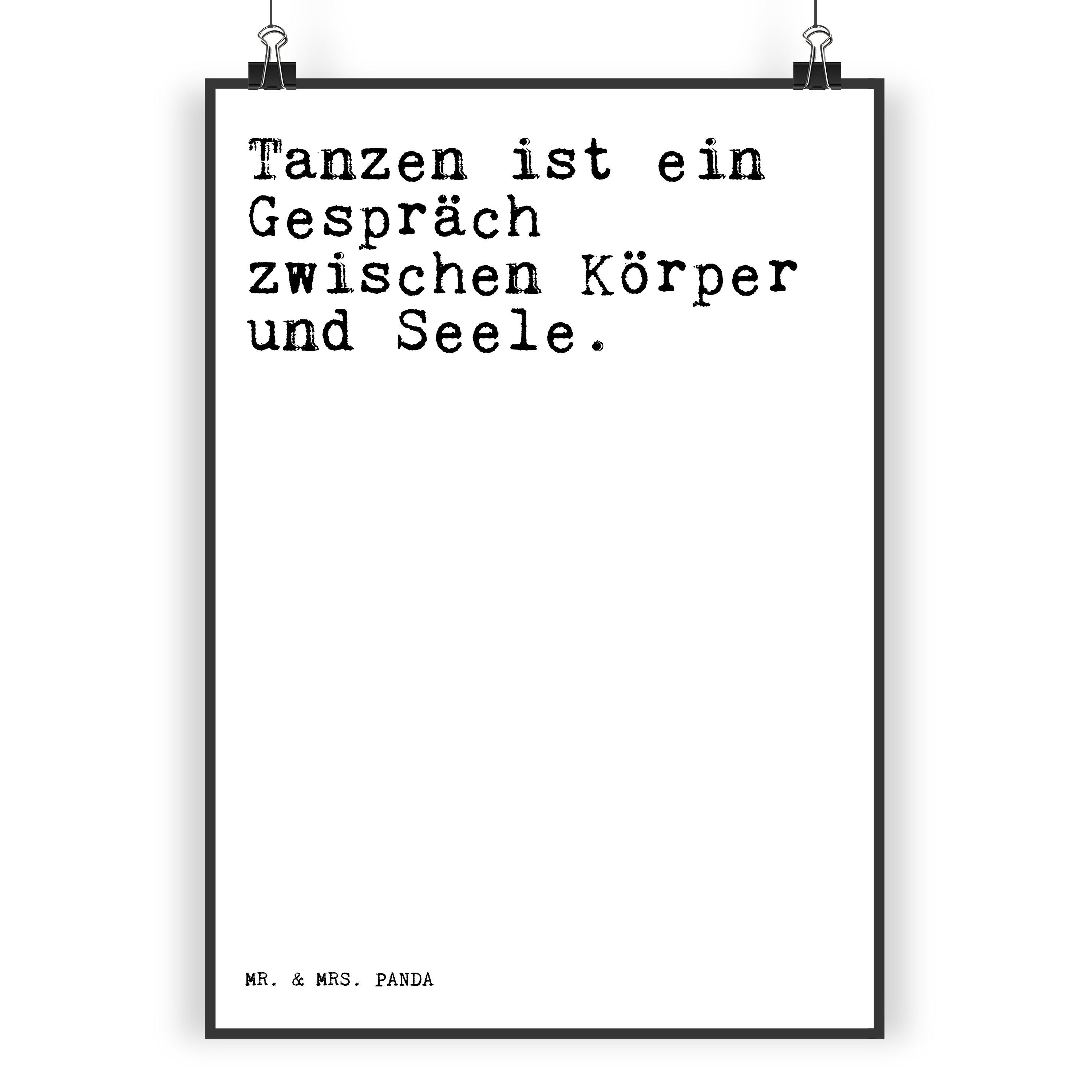 Mr. & Mrs. Panda Poster »Tanzen ist ein Gespräch... Weiß Weisheit