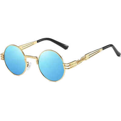 Rnemitery Sonnenbrille Retro Runde Sonnenbrille Hippie Steampunk Brillen für Herren Damen