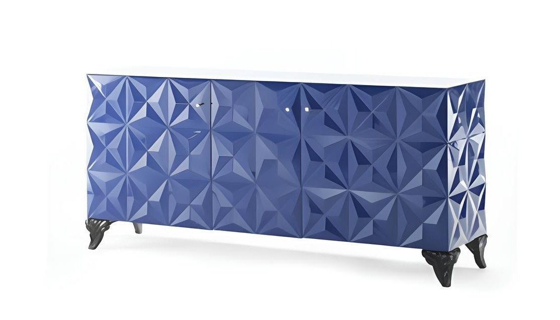 Xlmoebel Sideboard Hochschrank aus Holz für Wohnzimmer - Massiv Kommode, Made in Europa