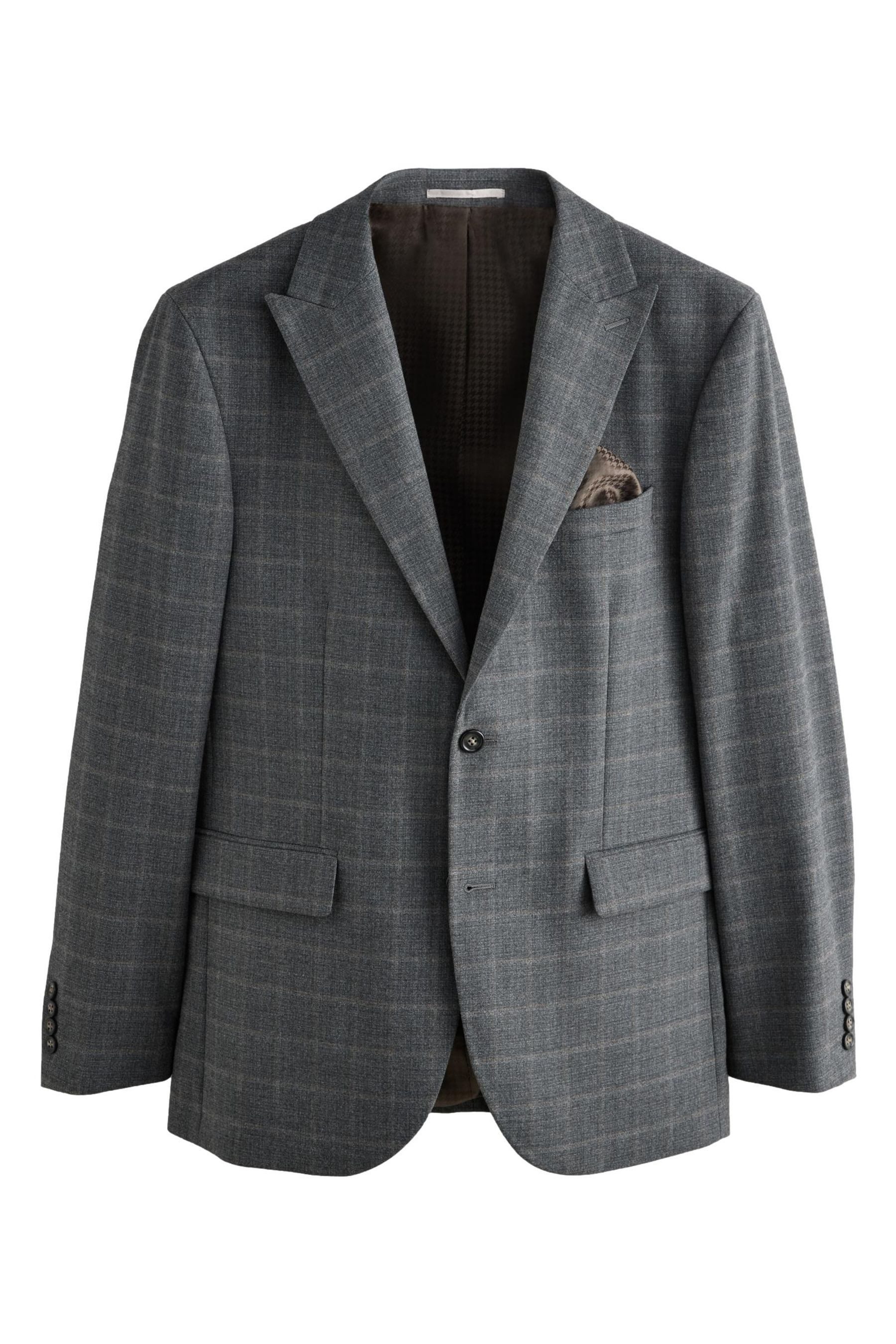 Next Sakko Tailored Fit Anzugsakko aus Flanell mit Karos (1-tlg)