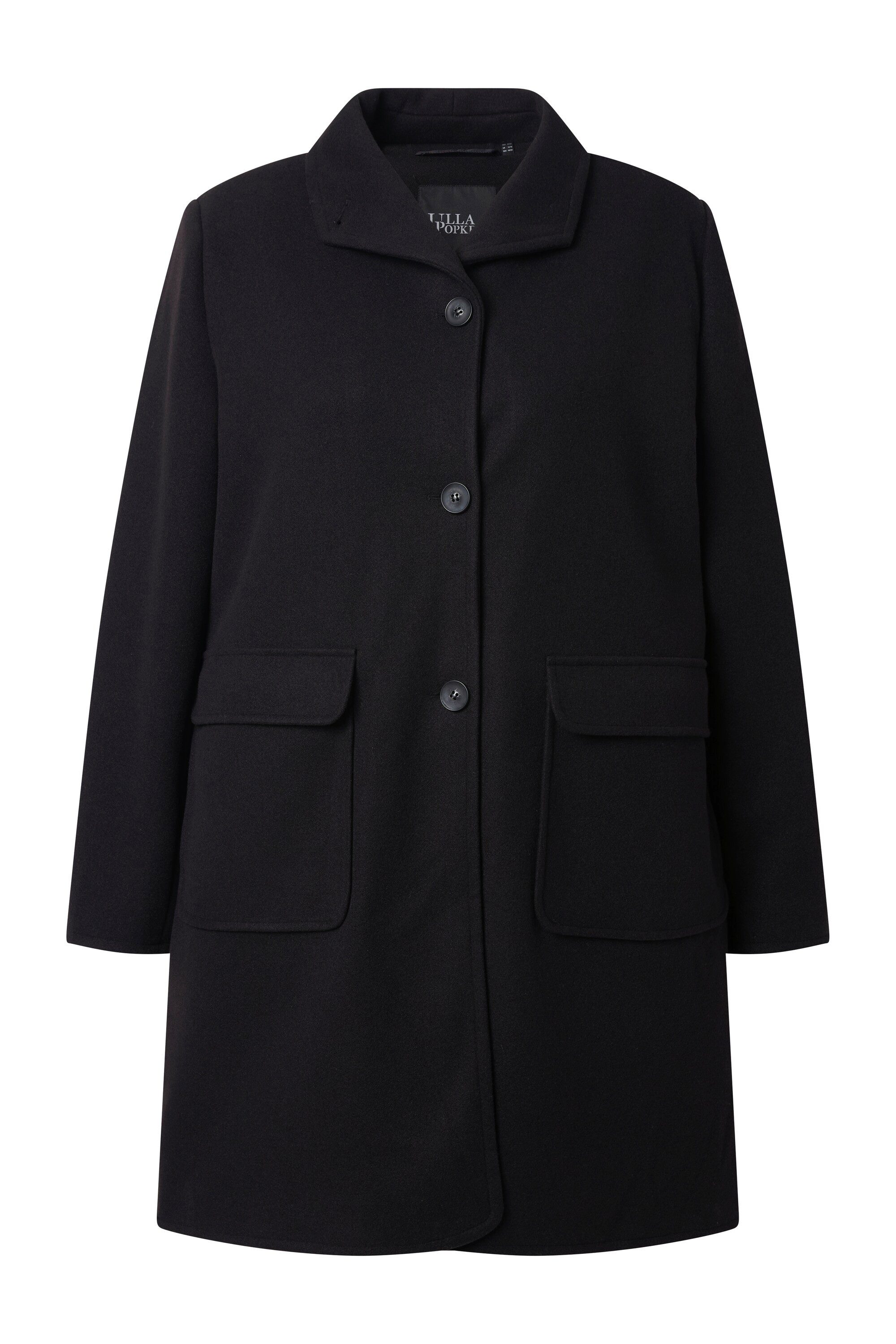 Ulla Popken Wintermantel Wolloptik-Mantel Spatenkragen große Taschen günstig online kaufen