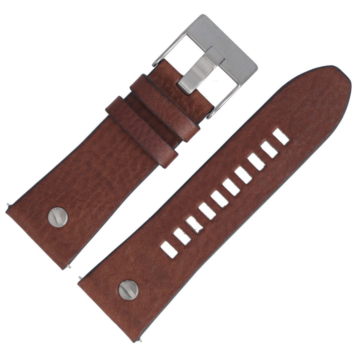 Uhrenarmband 28mm Leder Braun DZ-7314