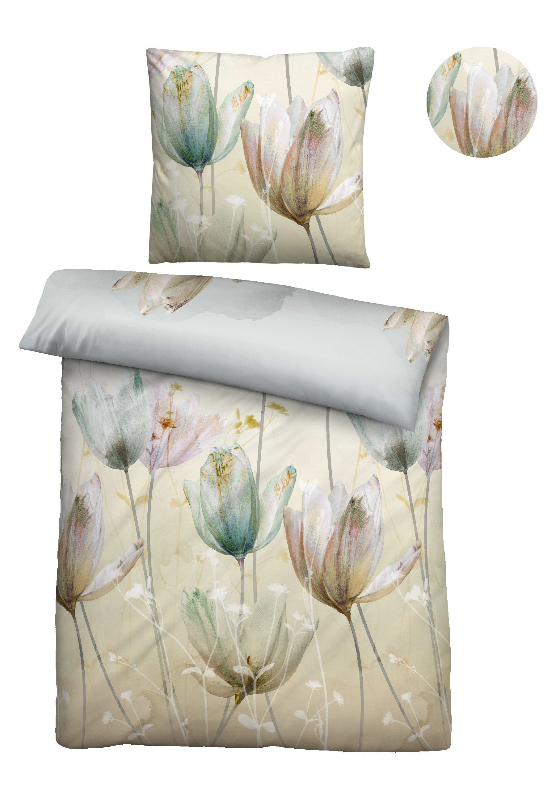 Biberna Bettwäsche 0614508, Mako-Satin, 2 teilig, günstig online kaufen
