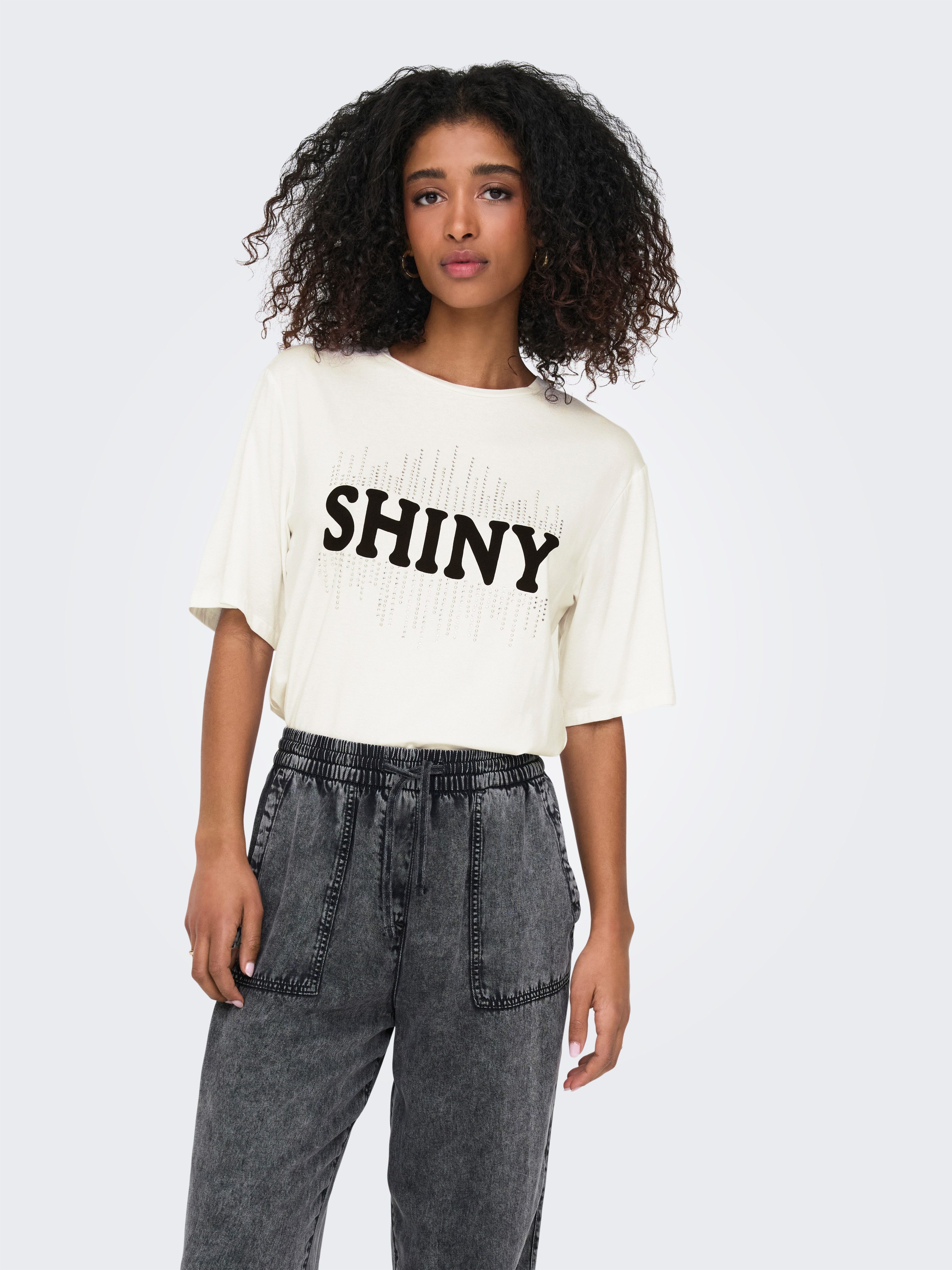 ONLY Kurzarmshirt ONLSANNI S/S STONES TOP günstig online kaufen