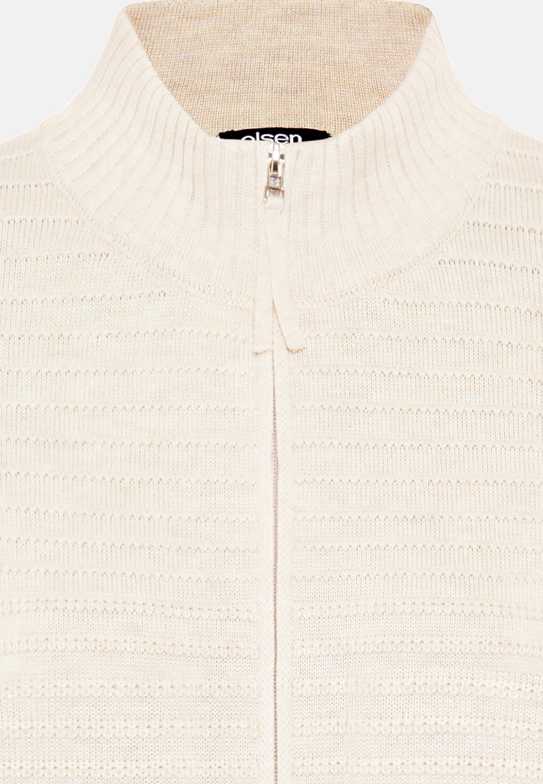 Olsen Cardigan mit durchgehendem Reißverschluss
