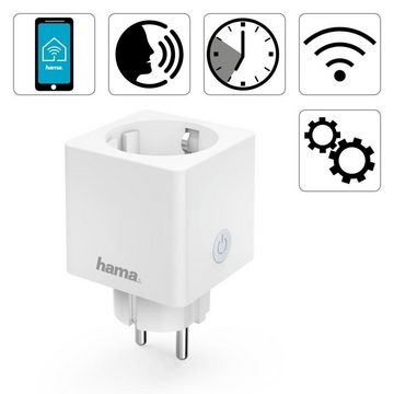 Hama WLAN-Steckdose WLAN Mini Steckdose ohne Hub 3680W für App-u. Sprachsteuerung, max. 3680 W