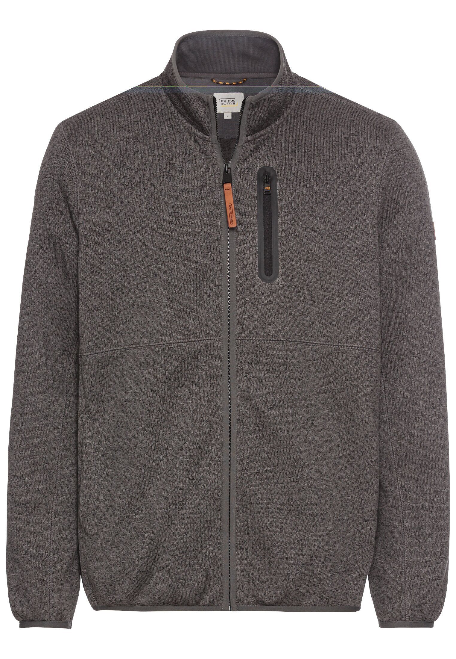 camel active Strickjacke Fleecejacke mit Reißverschluss günstig online kaufen