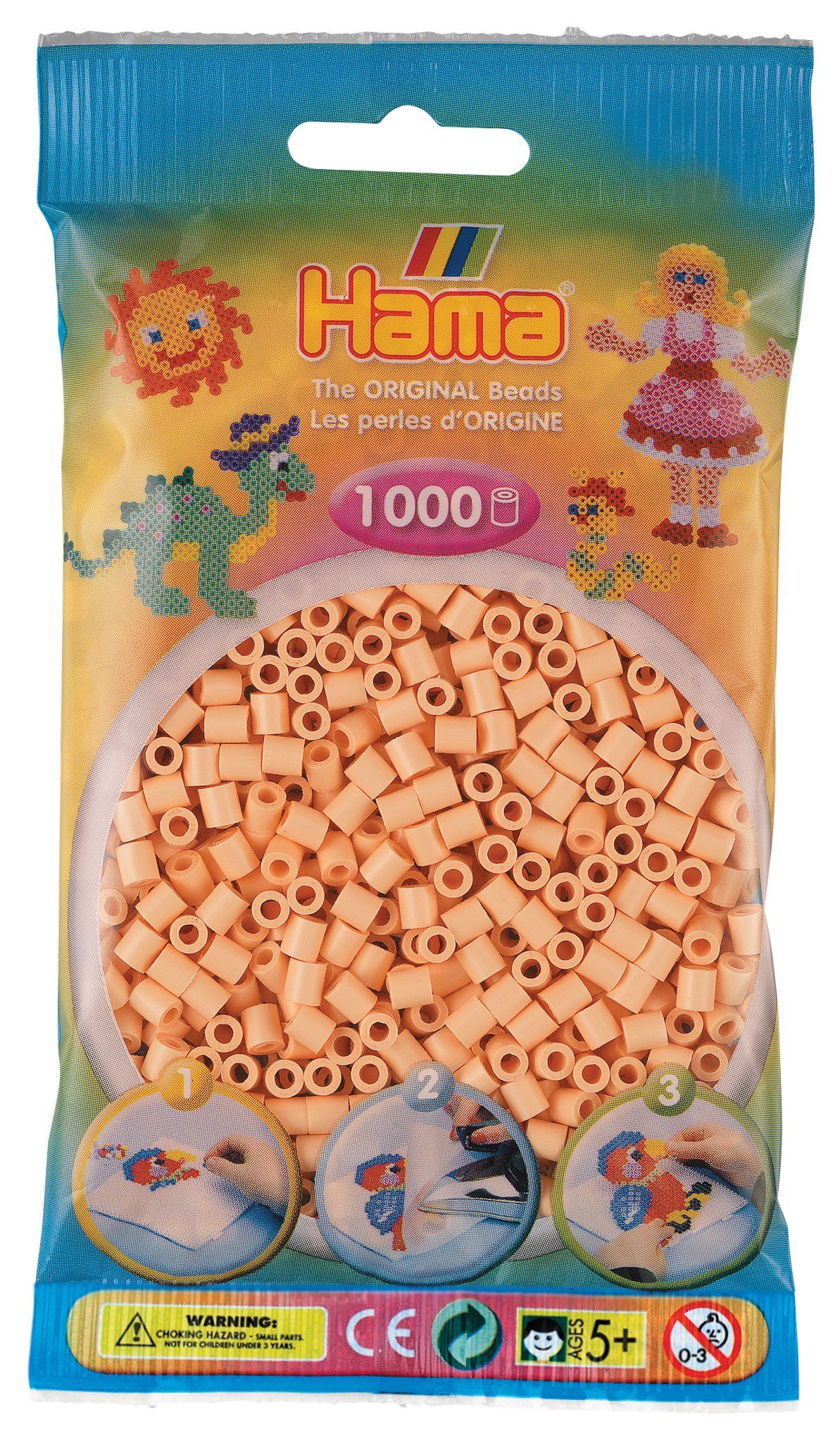 Dan Import Bügelperlen HAMA Bügelperlen Perlenbeutel 1000 Stück verschiedene Farben