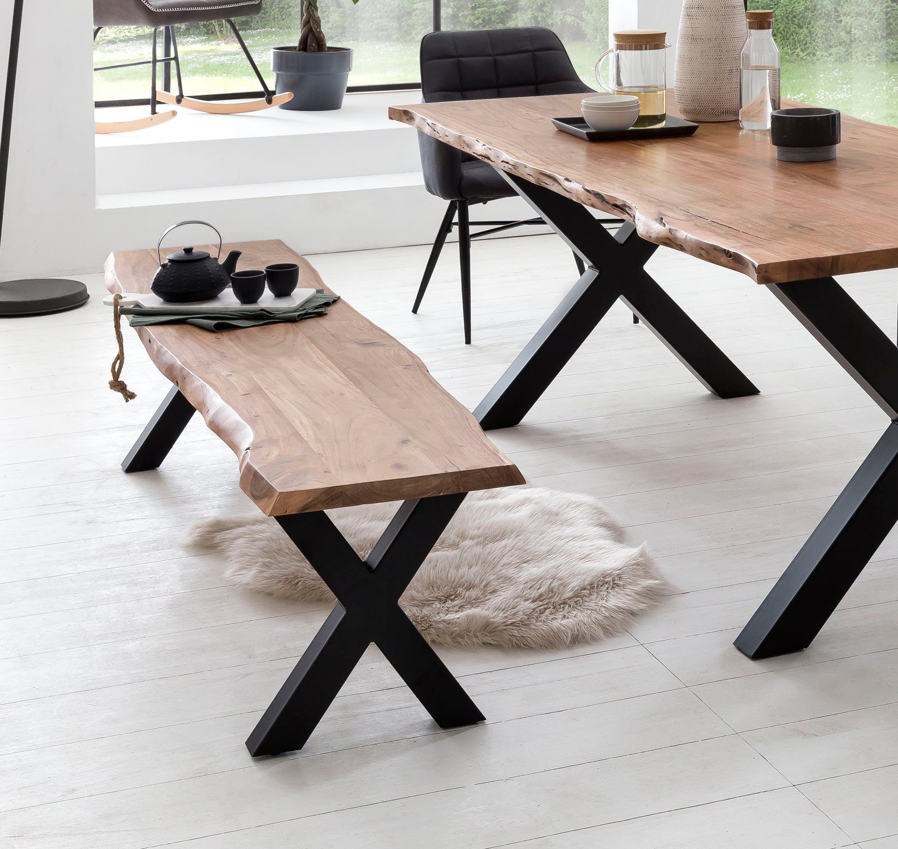 Home affaire Sitzbank Manhattan, mit Baumkante