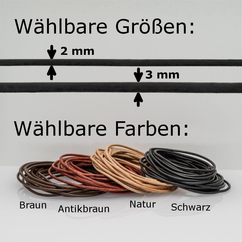 Auroris Schmuckset DIY-Set aus 5m Lederband, Verschlüssen und Kleber für Ketten/Armbänder – Bild 3 von 5