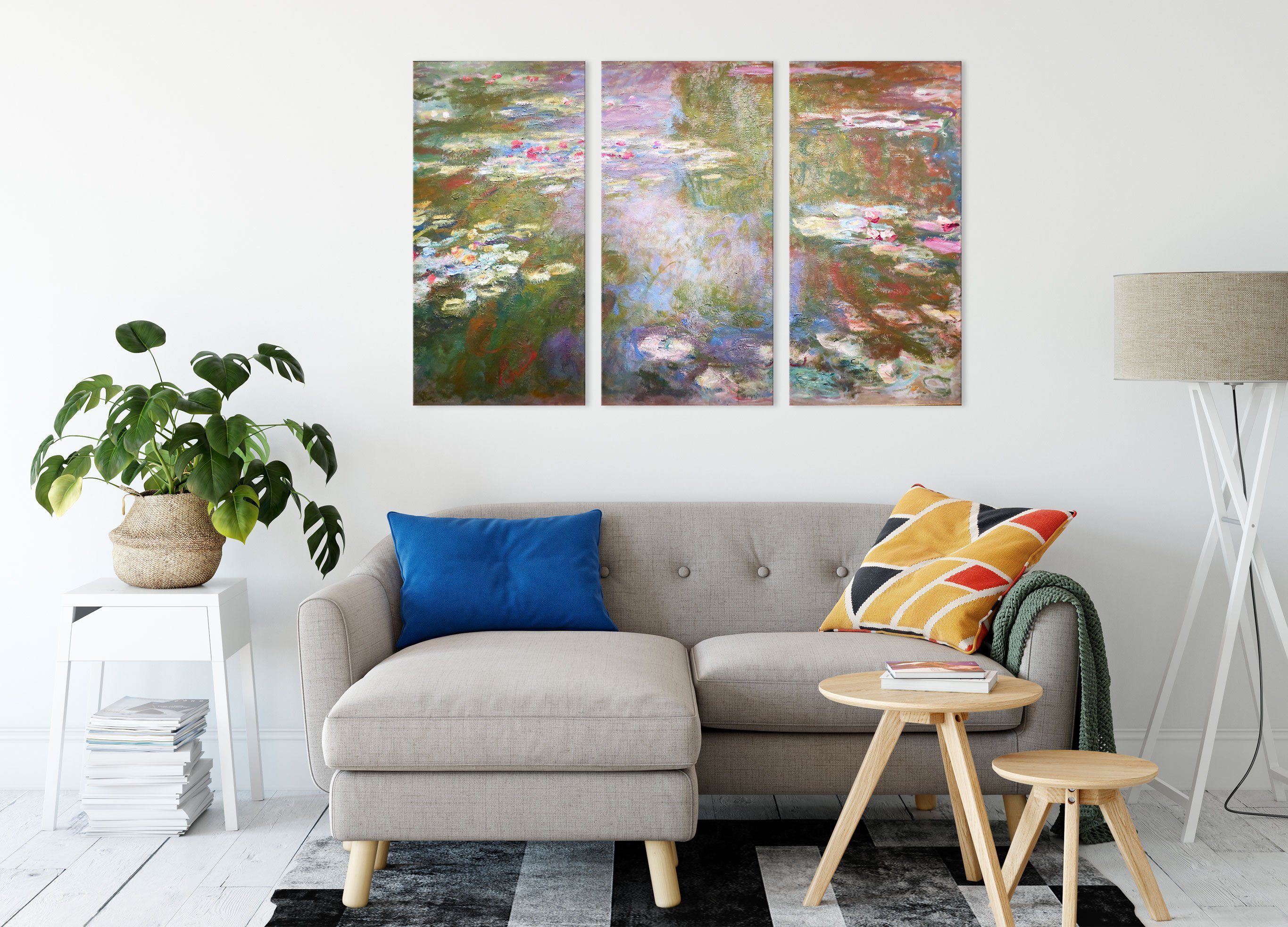 Pixxprint Leinwandbild Claude Monet - Seerosenteich , Claude Monet - Seeros günstig online kaufen