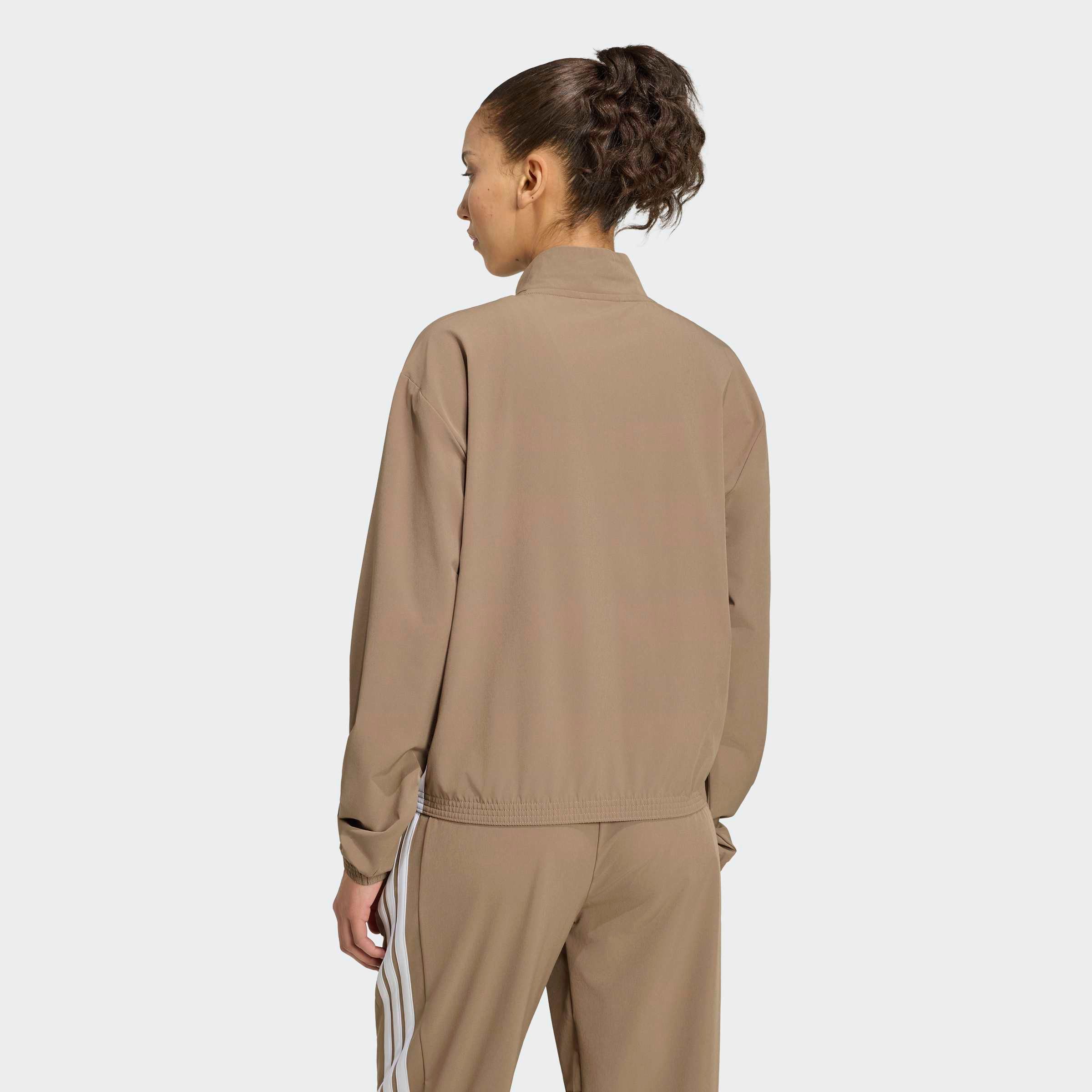 adidas Performance Trainingsjacke TRAIN ESSENTIALS 3-STREIFEN WOVEN WARM-UP mit Elasthan-Anteil, normale Länge