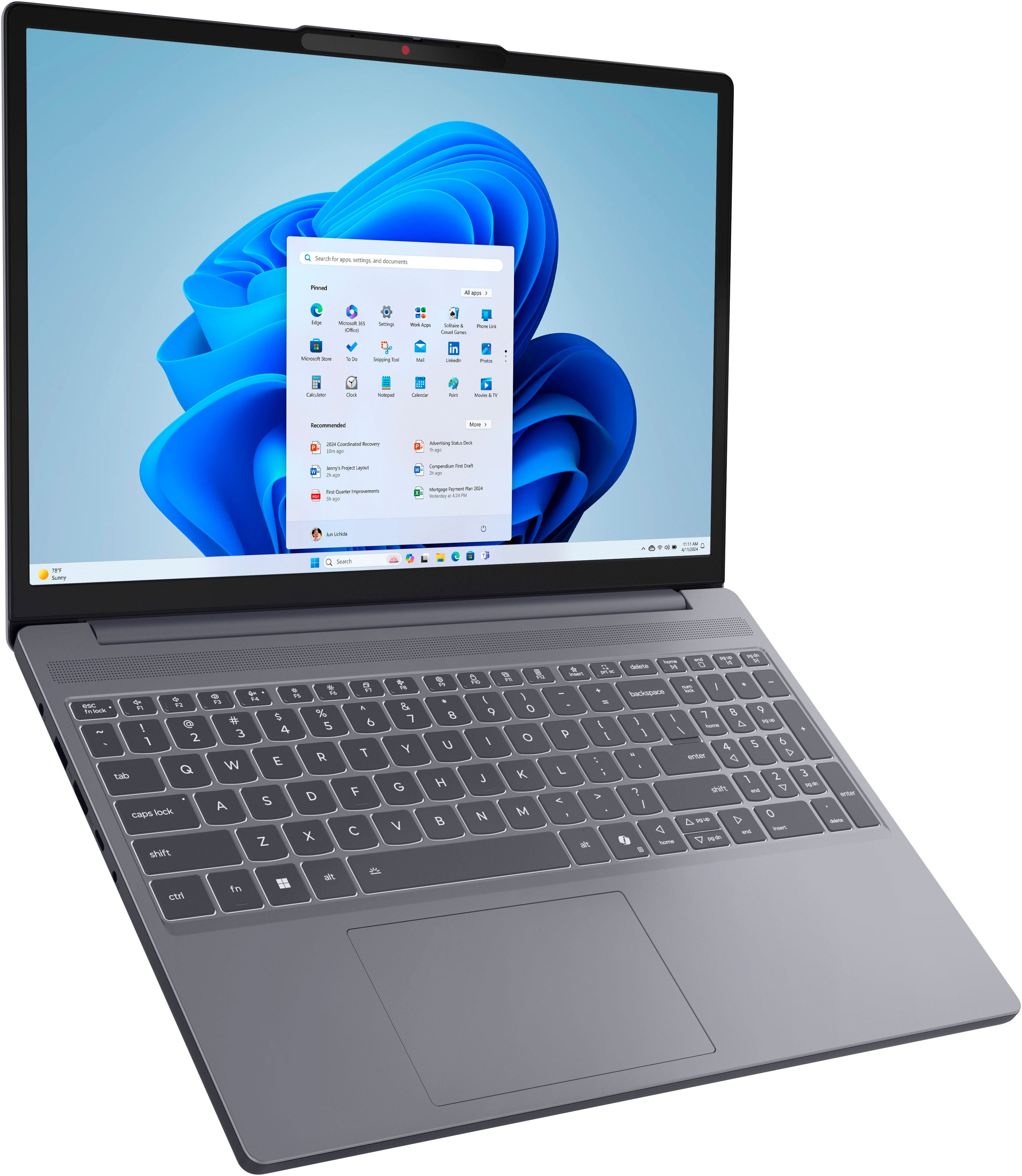 Lenovo IdeaPad Slim 3 15IRH10 Notebook (38,86 cm/15,3 Zoll, Intel Core i5 13420H, UHD Graphics, 16 GB, 1000 GB SSD) grau