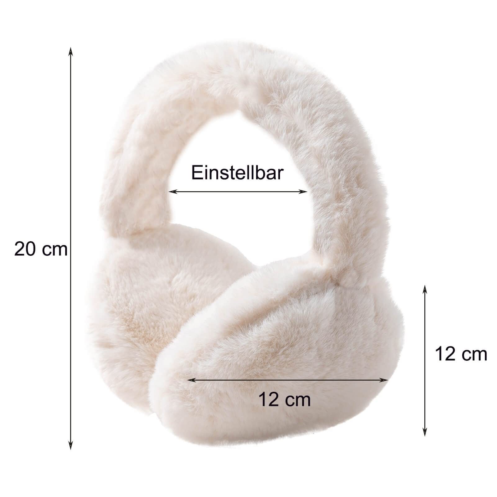 Coonoor Ohrenwärmer Ohrenschützer für Damen Faltbare Pelzige Ohrenwärmer für Winter