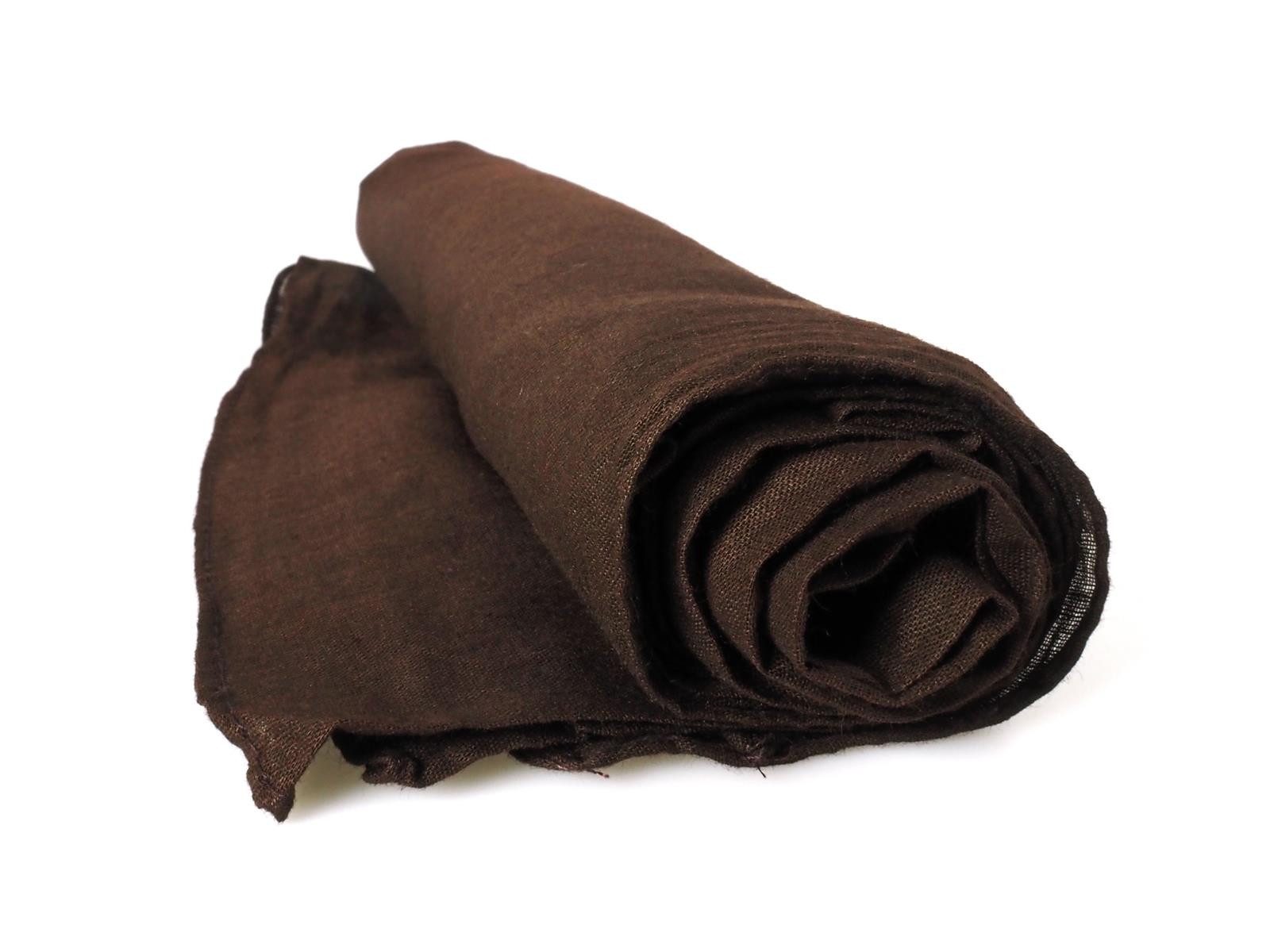 Hathi Halstuch Tuch Halstuch 100% Baumwolle unifarben dunkelbraun, ca. 100 x100 cm, (1-St)