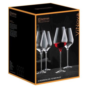 Nachtmann Rotweinglas ViNova Burgundergläser 840 ml 4er Set, Kristallglas
