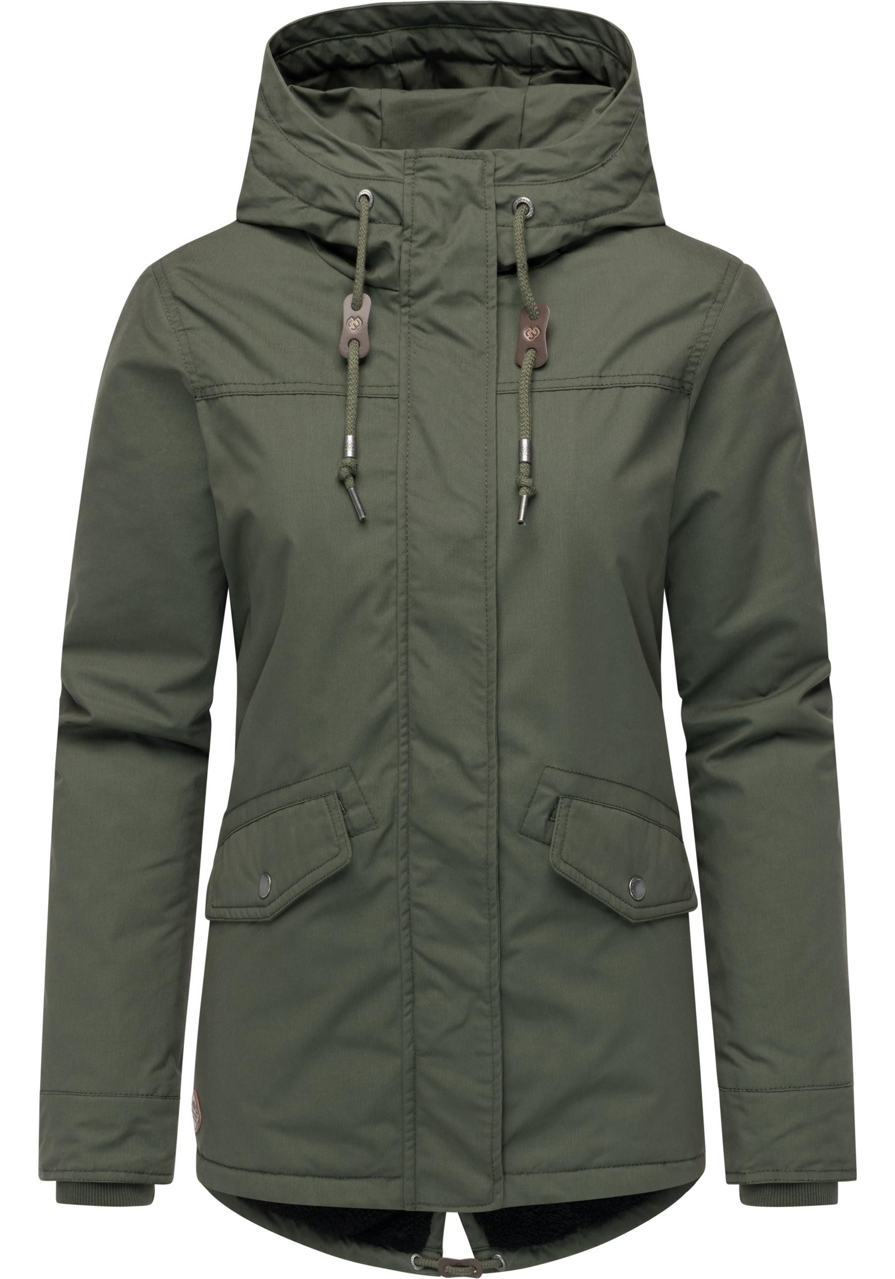 Ragwear Winterjacke Parkker Warm YOUMODO Winter Parka mit kuscheligem Teddy-Innenfutter