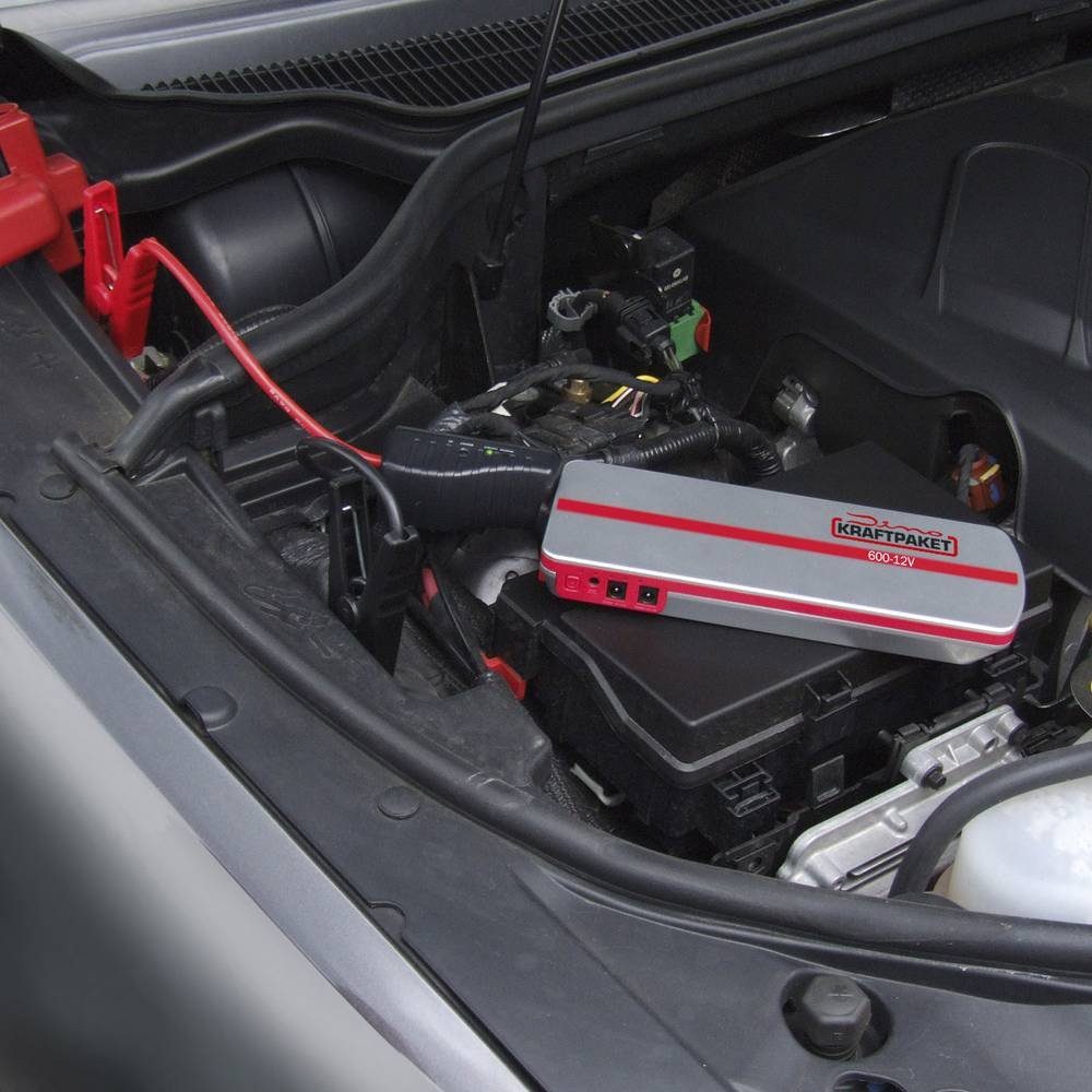 Dino KRAFTPAKET Quick Start System Power Pack 18 Ah 136102 Energy Station, 12 V output 2x, USB socket 2x, reverse polarity and electronic protection, SO