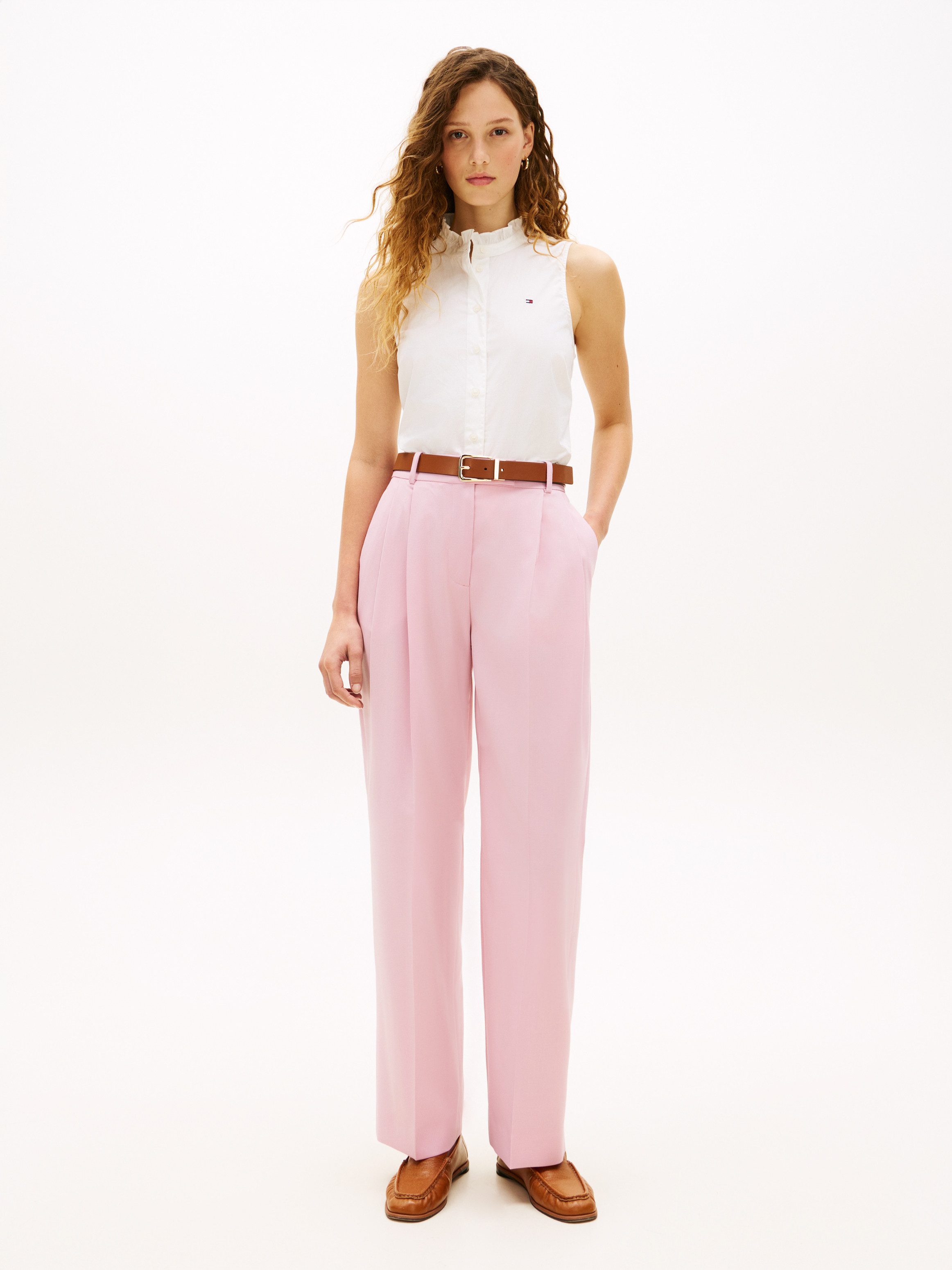 Tommy Hilfiger Anzughose TIMELESS WOOL RLXD STRT PANT mit Wolle