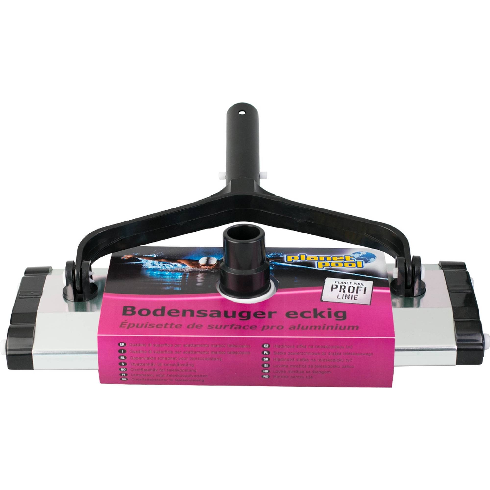 Planet Pool Poolbodensauger Profi Bodensauger rechteckig silber/schwarz, (1-St)