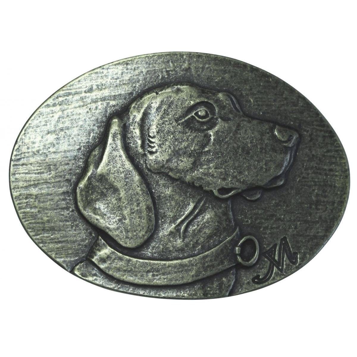 BELTINGER Gürtelschnalle Hannoverscher Schweisshund 4,0 cm - Buckle Gürtelschließe 40mm - Jagd- (1-St)