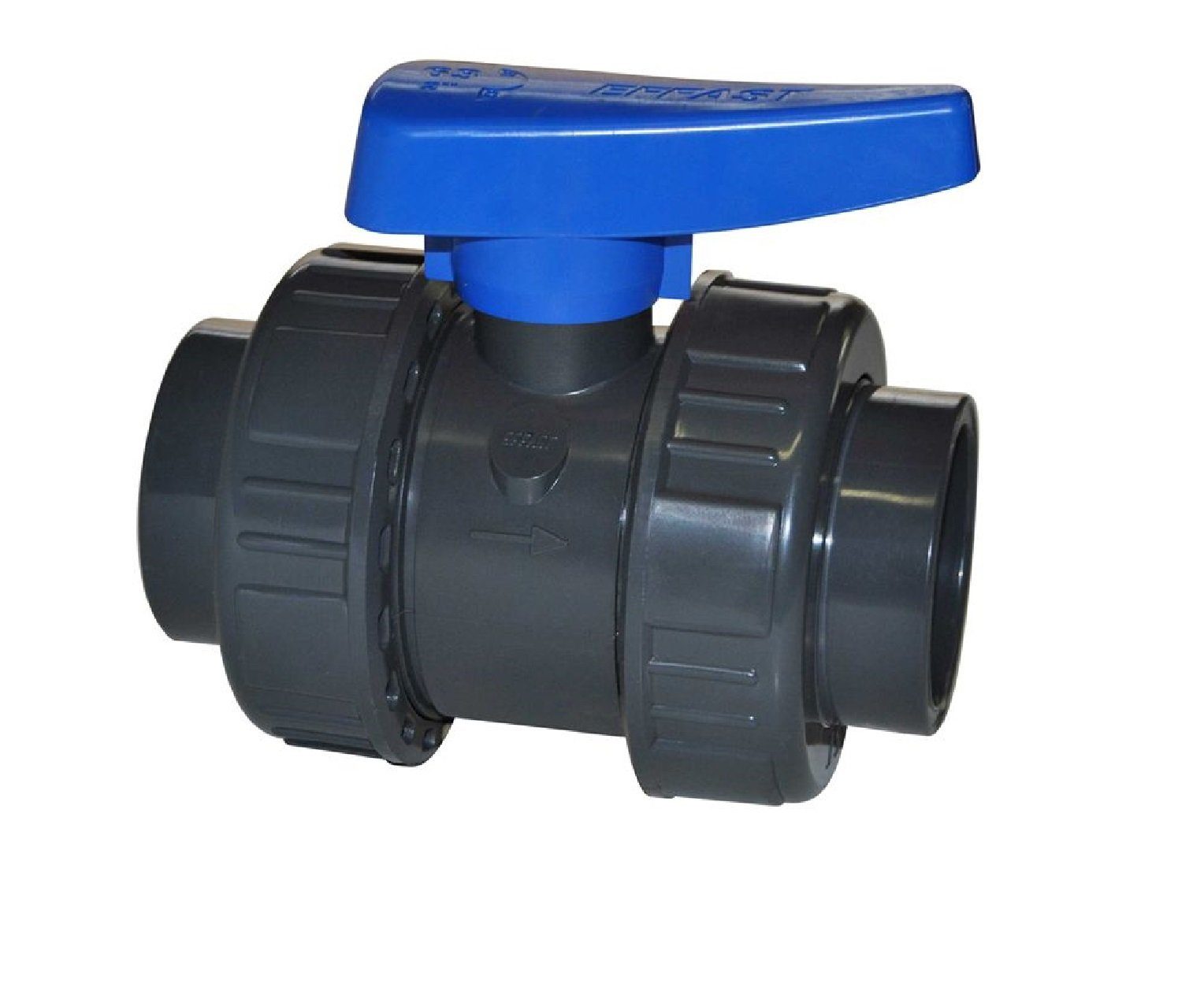 Effast Kugelhahn Effast Kugelhahn Kugelventil 50 mm PVC mit beisdeitiger Klebemuffe