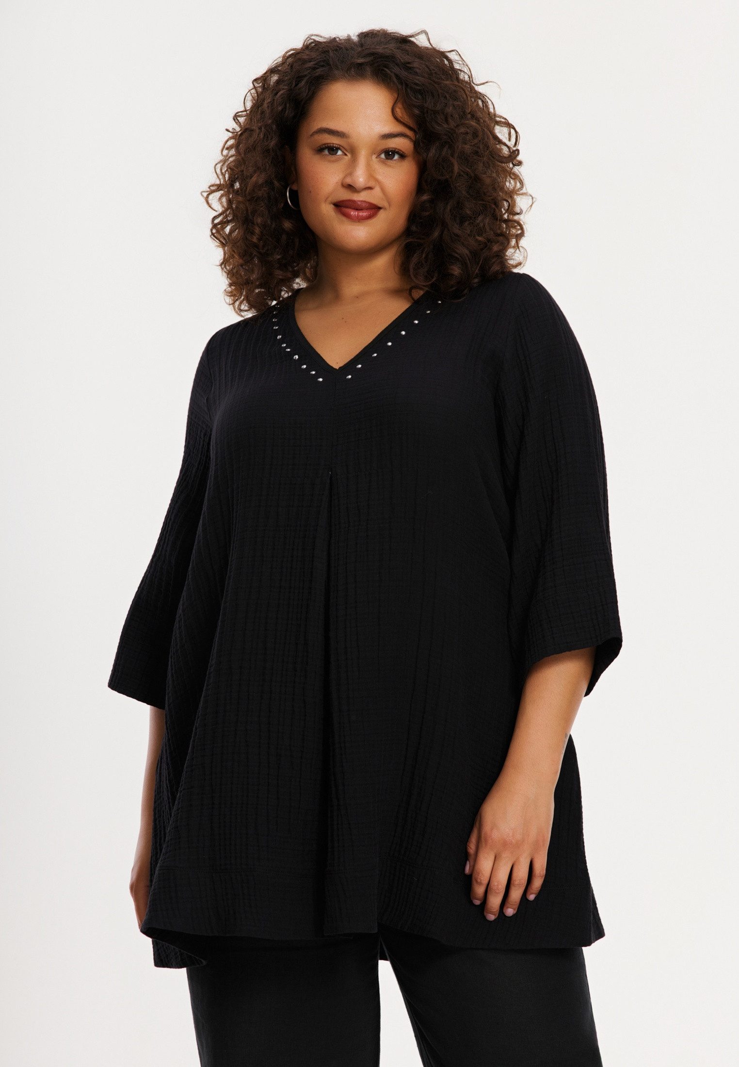 YOEK Tunika Damen Tunika mit V-Ausschnitt günstig online kaufen