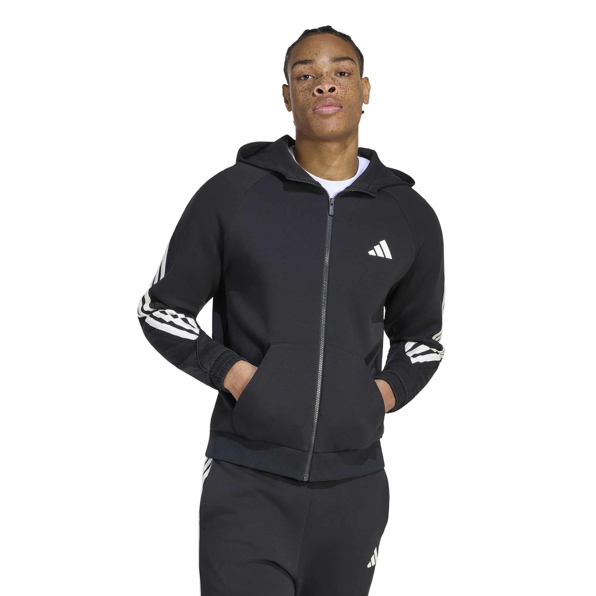 adidas Sportswear Kapuzensweatshirt M STA 3S FZ HD BLACK