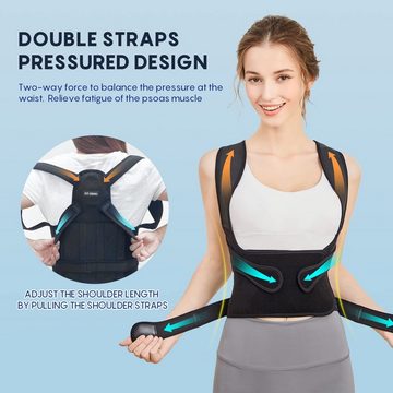 Aoucheni Bandagierunterlage Rückenstütze für Männer und Frauen, ergonomisches Design, Mittlere, Erleichterung der Muskelermüdung
