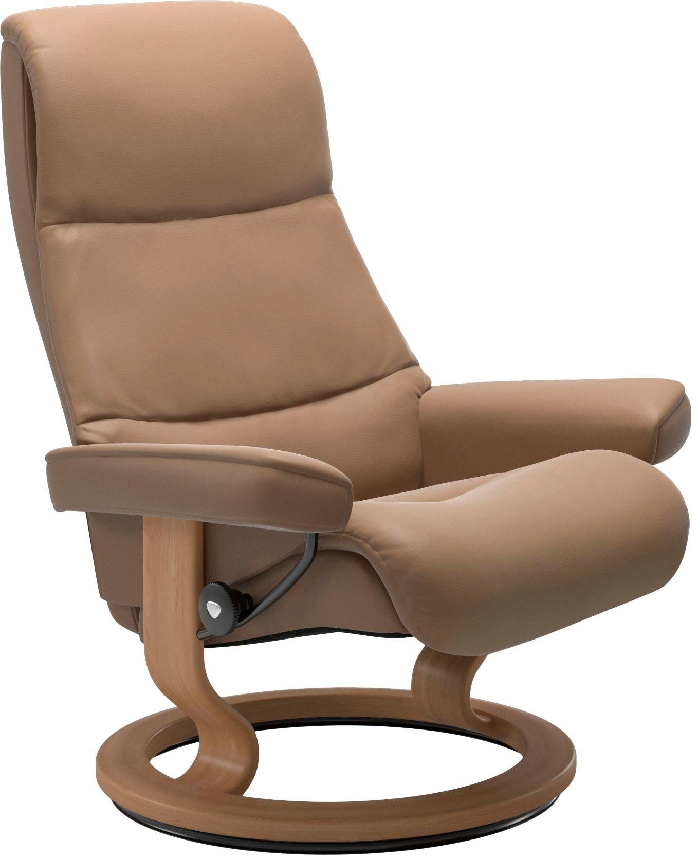 Stressless® Relaxsessel View (Set, Relaxsessel mit Hocker), mit Classic Base, Größe S,Gestell Eiche