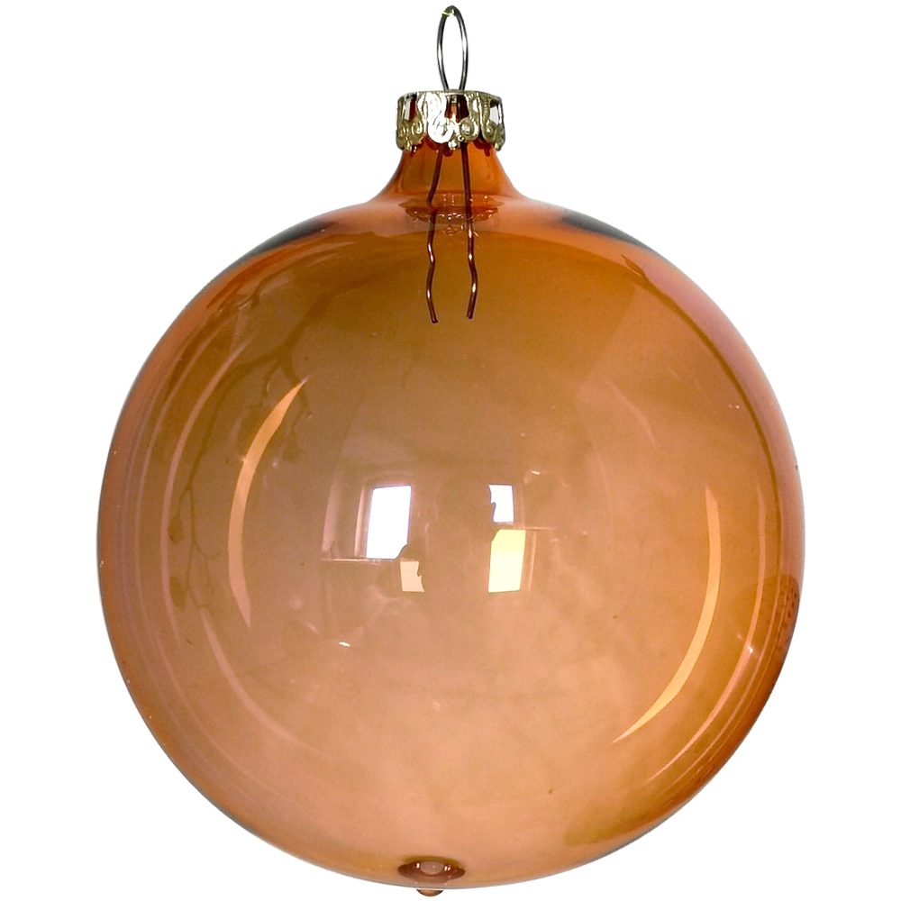 Thüringer Glasdesign Weihnachtsbaumkugel Weihnachtskugel Mix-Box gold (6 St), mundgeblasen, handbemalt