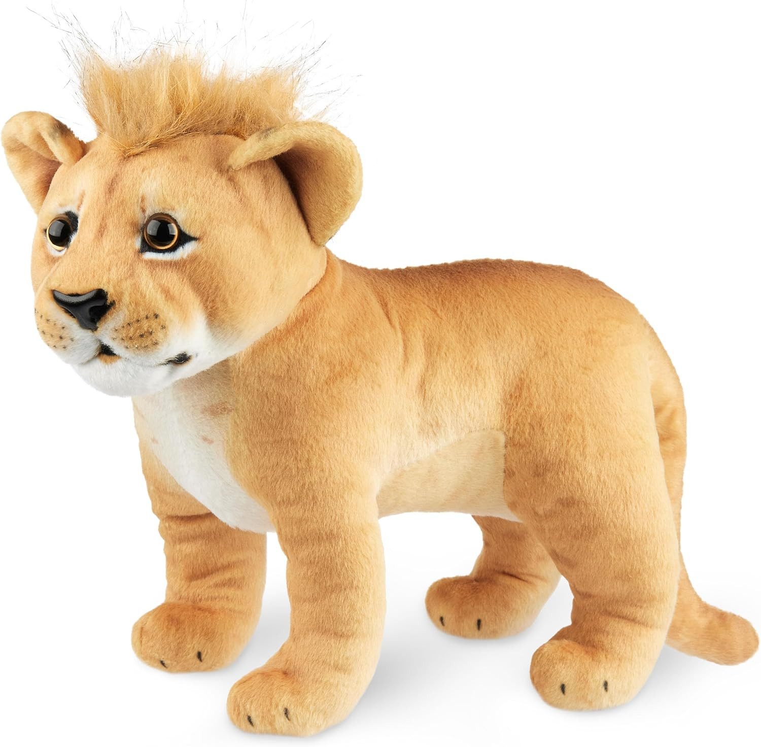 BRUBAKER Kuscheltier Löwe - 30 cm Stofftier - Baby Plüschtier (1-St., Raubkatze Stehend), Kinder Plüsch Spielzeug